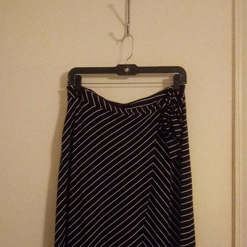 Pinstripe Professional Wrap Skirt